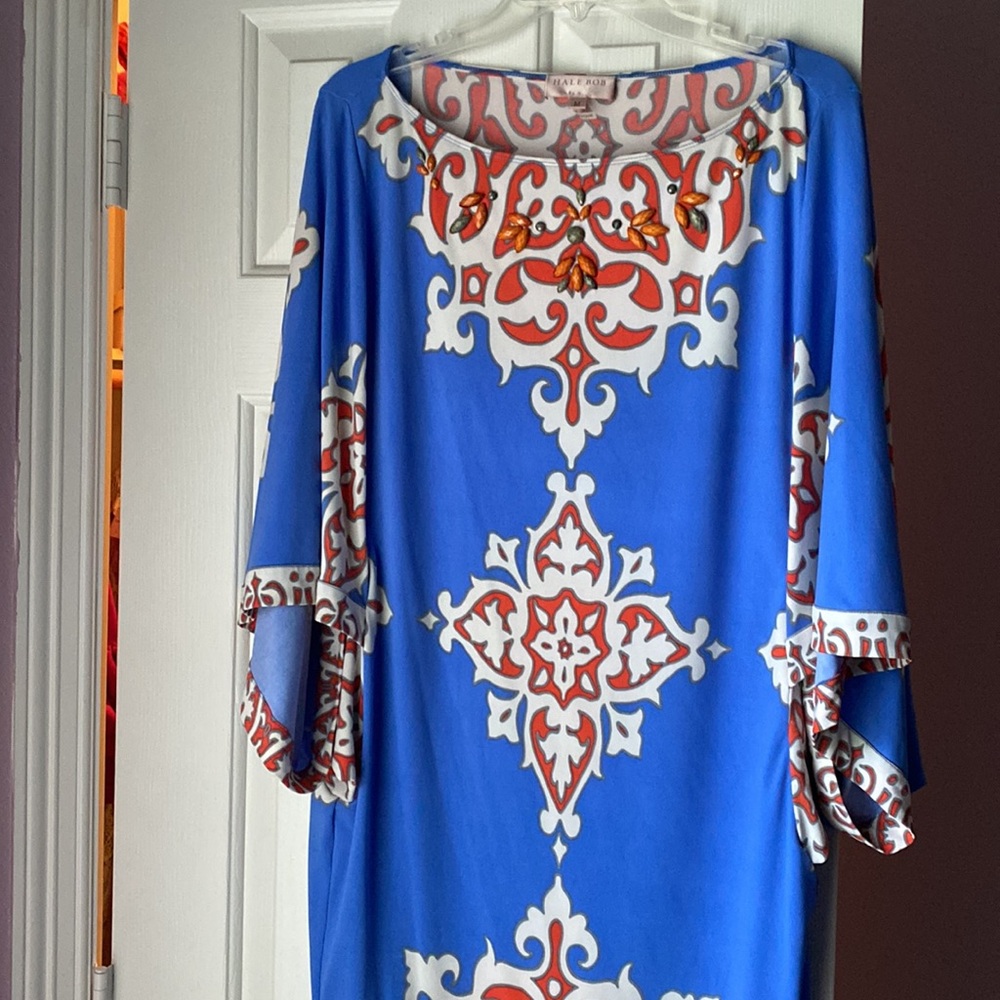 Hale Bob dress with kimono style sleeves.